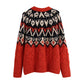 Lazy wind Pullover jacquard wool ball sweater sweater  7475
