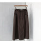 New Korean high waist bandage design medium length skirt  5682