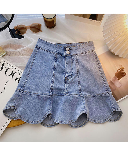 Korean style slim and age reducing Ruffle Skirt  5661