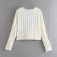 Lazy style retro versatile short Pullover Sweater Top  7519