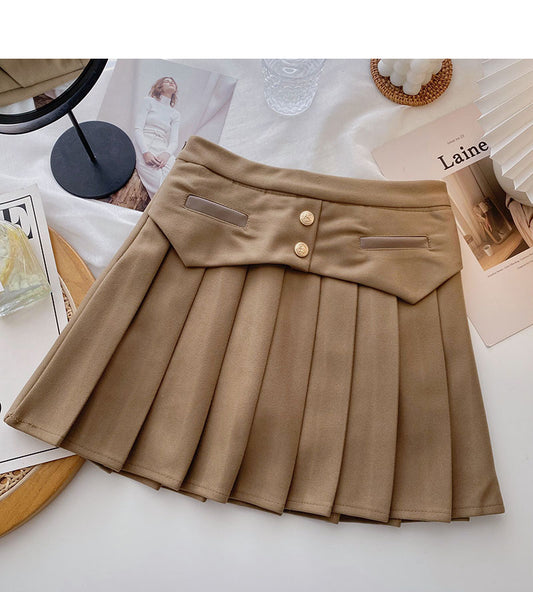 Design sense personalized high waist A-shaped slim skirt  5535