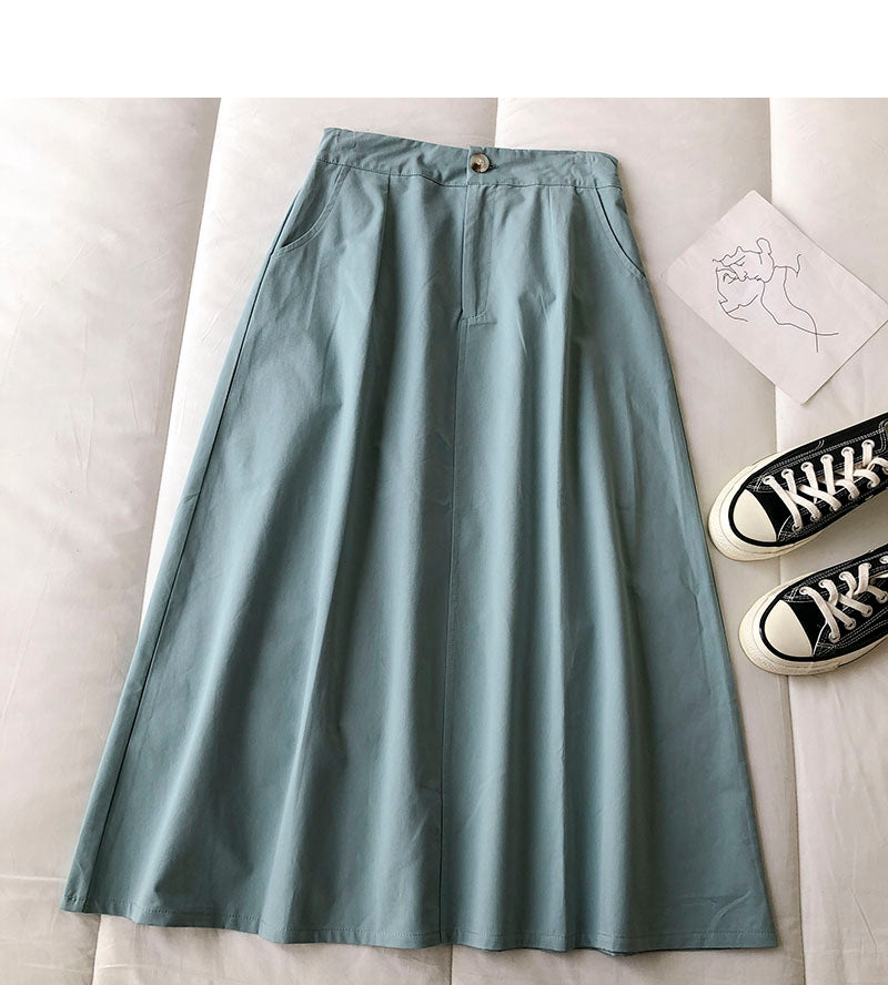 New Korean version of Hong Kong style casual casual skirt  5690