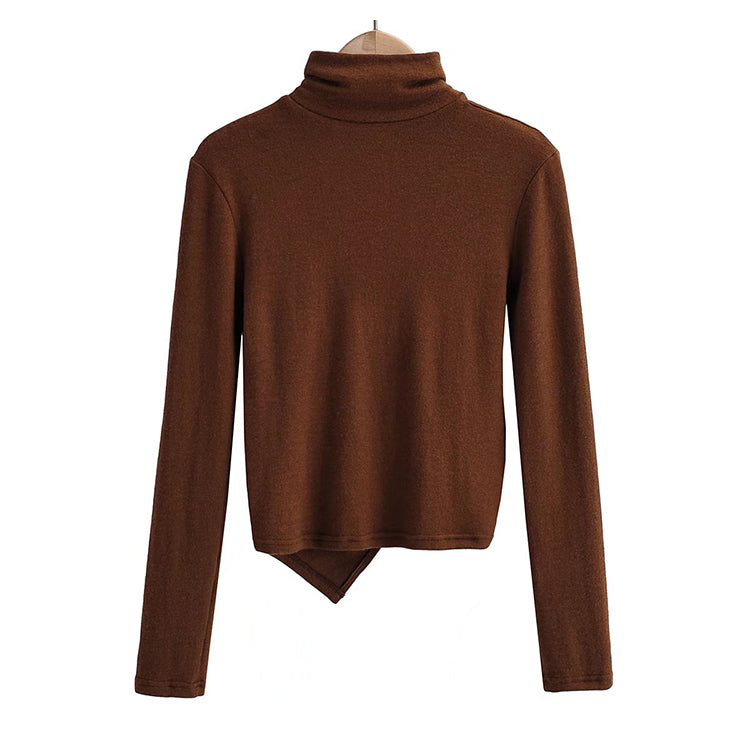 VDesign sense high neck sweater slim and short bottoming  7502