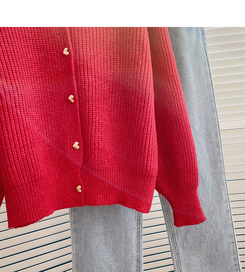 Single breasted Polo Vintage sweater cardigan  6178