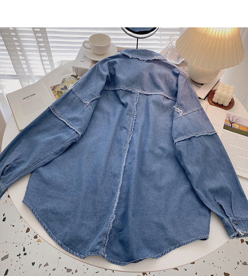 Lapel design, woolen Pocket Shirt coat, female  6321