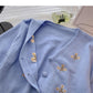 Floral embroidery V-neck short long sleeve jacket  5849
