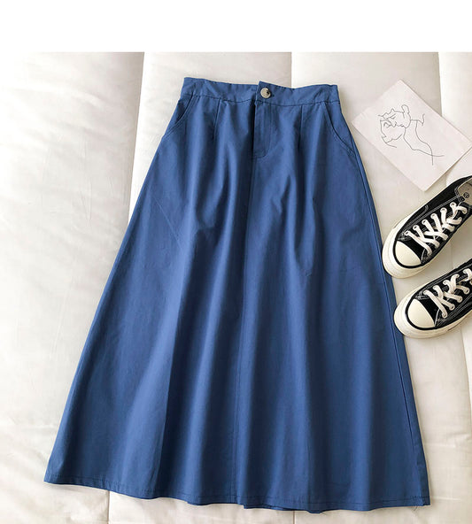New Korean version of Hong Kong style casual casual skirt  5690
