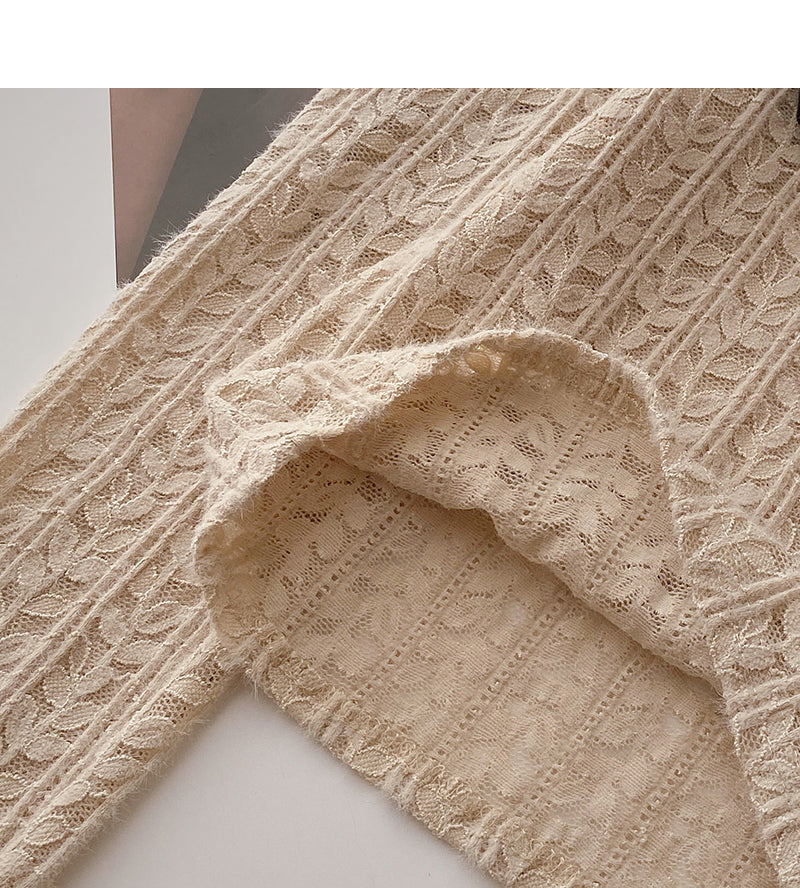 Bow Vintage French shirt square neck long sleeve top fashion  6389