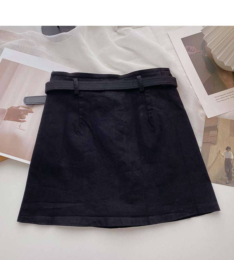 Korean simple casual versatile anti light skirt  5632