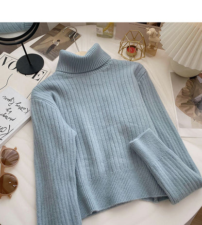 Lazy loose short slim long sleeve Pullover Top  6119