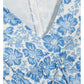 New fashion versatile flower print V-neck slim bandage bubble sleeve dress  7025