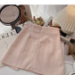 Girls' Pink tweed skirt women's A-line short skirt fashion  5586