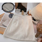 New Korean simple retro solid color pleated hip A-line skirt  5621