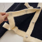Vintage color matching small fragrance sweater cardigan  5964