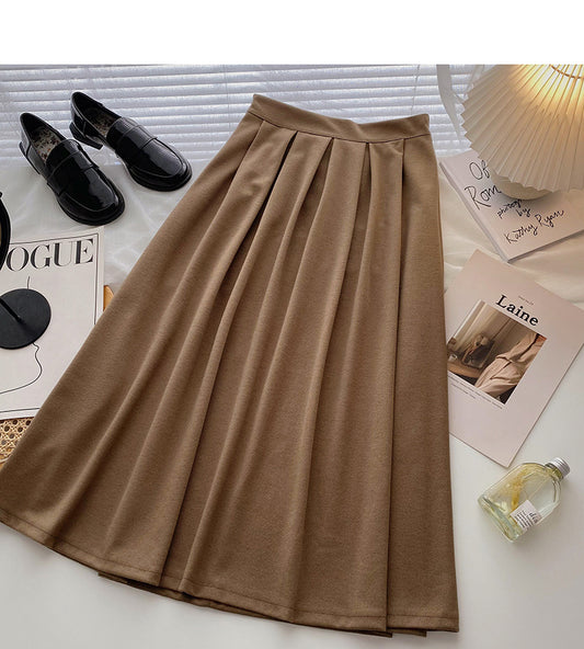Retro High Waist slim A-line skirt  5781