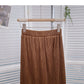 Hong Kong style solid color slim high waist A-shaped medium length skirt  5791