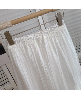 Versatile slim draped high waist A-line skirt  5806 main image 0