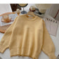 Lazy style solid color Vintage sweater long sleeve Pullover Top  6105