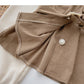 New Korean retro slim waist closed fake two-piece top  6399