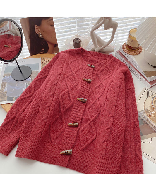 Vintage round neck button top  6039