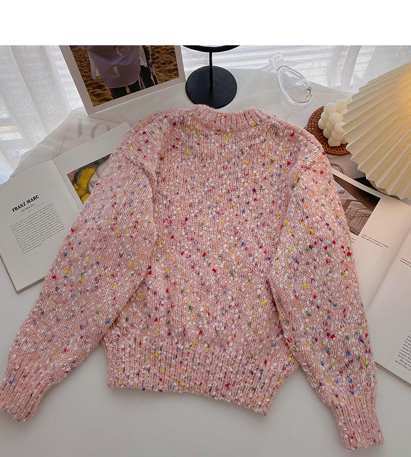 New Korean style temperament design Pullover long sleeve sweater  5975