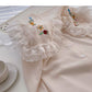 Korean girls' sense of foreign style lace doll neck top  6265