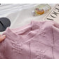 Korean long sleeve sweet foreign style loose short sweater fashion  5878