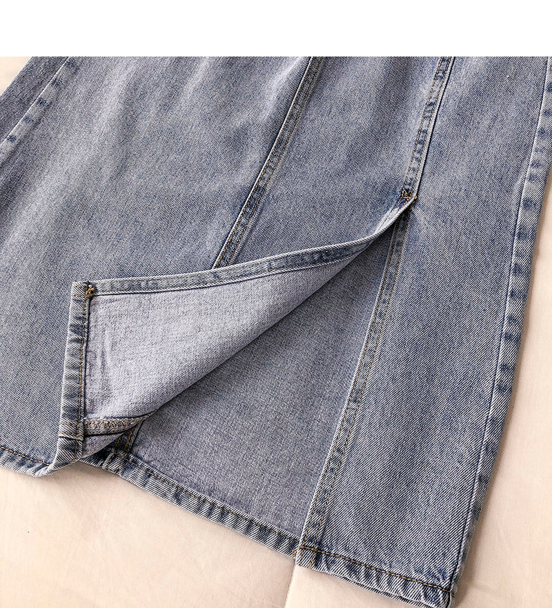 Nouvelle jupe étudiante de cow-boy rétro coréenne de Hong Kong pour femme 5679