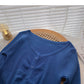 Knitted thin long sleeve V-neck slim cardigan  6507