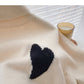 High neck Pullover Sweater design sense two long sleeved bottomed tops  6608