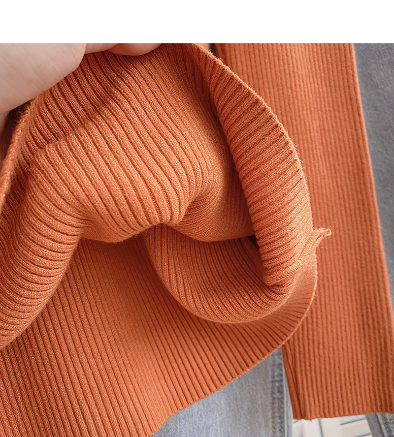 Design sense personalized sweater stand collar top  6520