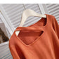 Small design hollow round neck sweater  6629