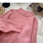 Solid color temperament sweater versatile long sleeve Pullover Top  6066