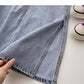 Korean split A-shaped high waist slim design fashion skirt  5709