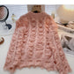 New Korean version lazy and fashionable loose hole long sleeve top  5900
