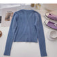 Sweater small coat foreign style versatile V-Neck long sleeve top  6503