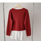 New Korean design fake two long sleeved loose sweaters  6201