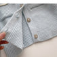 Design sense Vintage diamond button long sleeve knitted cardigan  5902