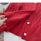 Pearl button vintage twist sweater cardigan coat  5966