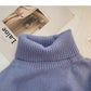 Temperament high neck short sweater thin long sleeve top  6053