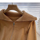 Korean fashion short Lantern Sleeve zipper top  6568
