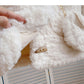 Koreanischer einteiliger Mantel aus verdickter lockerer Lammwolle mit kleinem Ochsenhornknopf 6226