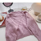 Korean long sleeve sweet foreign style loose short sweater fashion  5878