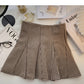Design sense of niche Hong Kong style high waist thousand bird check skirt  5418