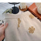 Flocked jacquard retro skirt, slim high waist A-line skirt  5459