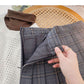 Slim and slim design lattice high waist A-line skirt  5485