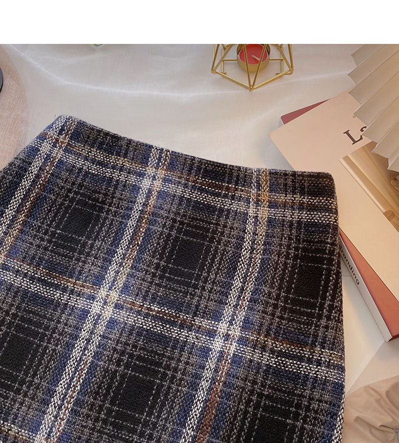 Nouvelle jupe taille haute rétro à la mode coréenne 5349