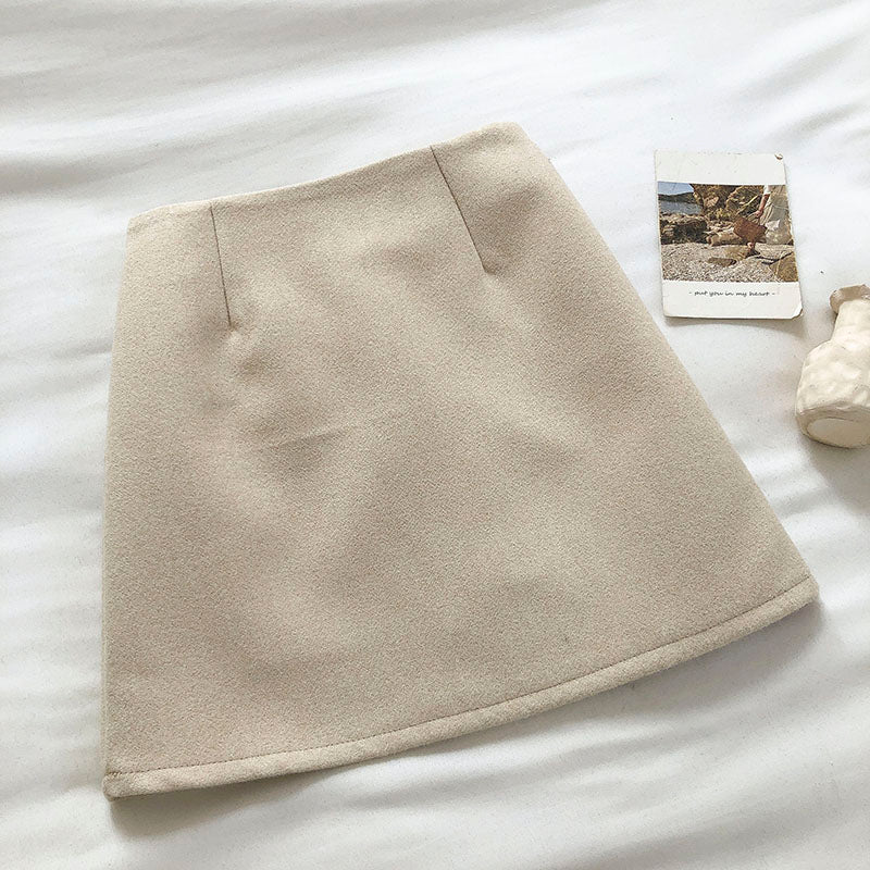 Nouvelle jupe en laine vintage coréenne 5275