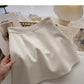 Pleated half length skirt age personalized chain high waist A-line skirt  5373