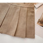 Korean reduced age high waist corduroy A-shaped skirt  5476